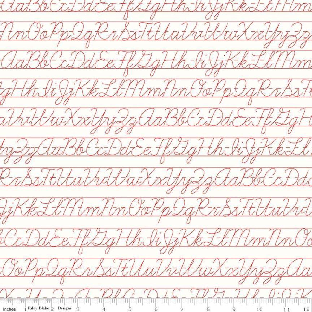 Bee Backgrounds Penmanship Red by Lori Holt