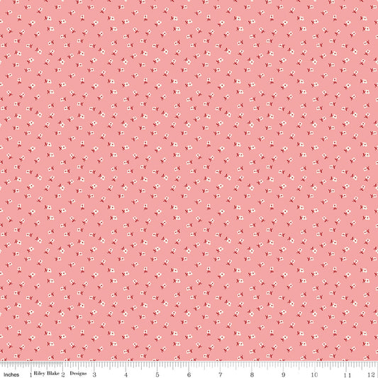 Bee Dots Lillian Coral Lori Holt for Riley Blake Designs