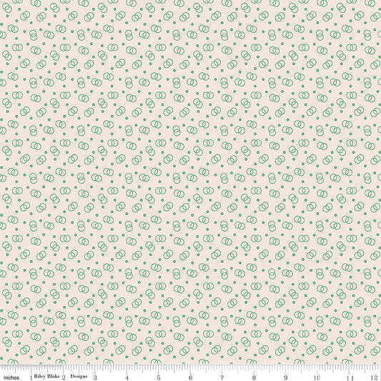 Bee Dots Lucille Alpine on Cream Lori Holt for Riley Blake Designs