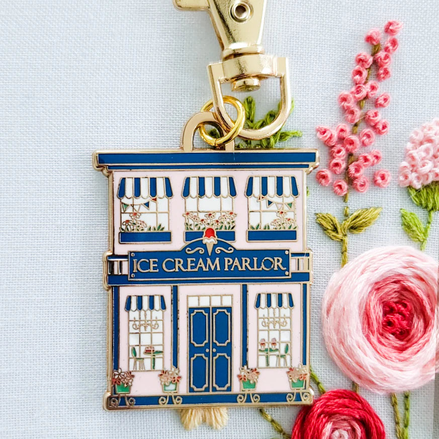 Ice Cream Parlor Enamel Charm by Flamingo Toes