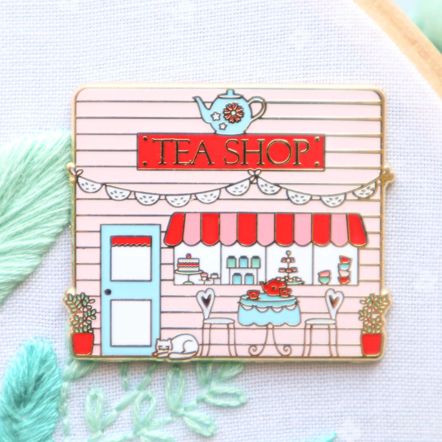 Tea Shop Magnetic Needle Minder by Flamingo Toes