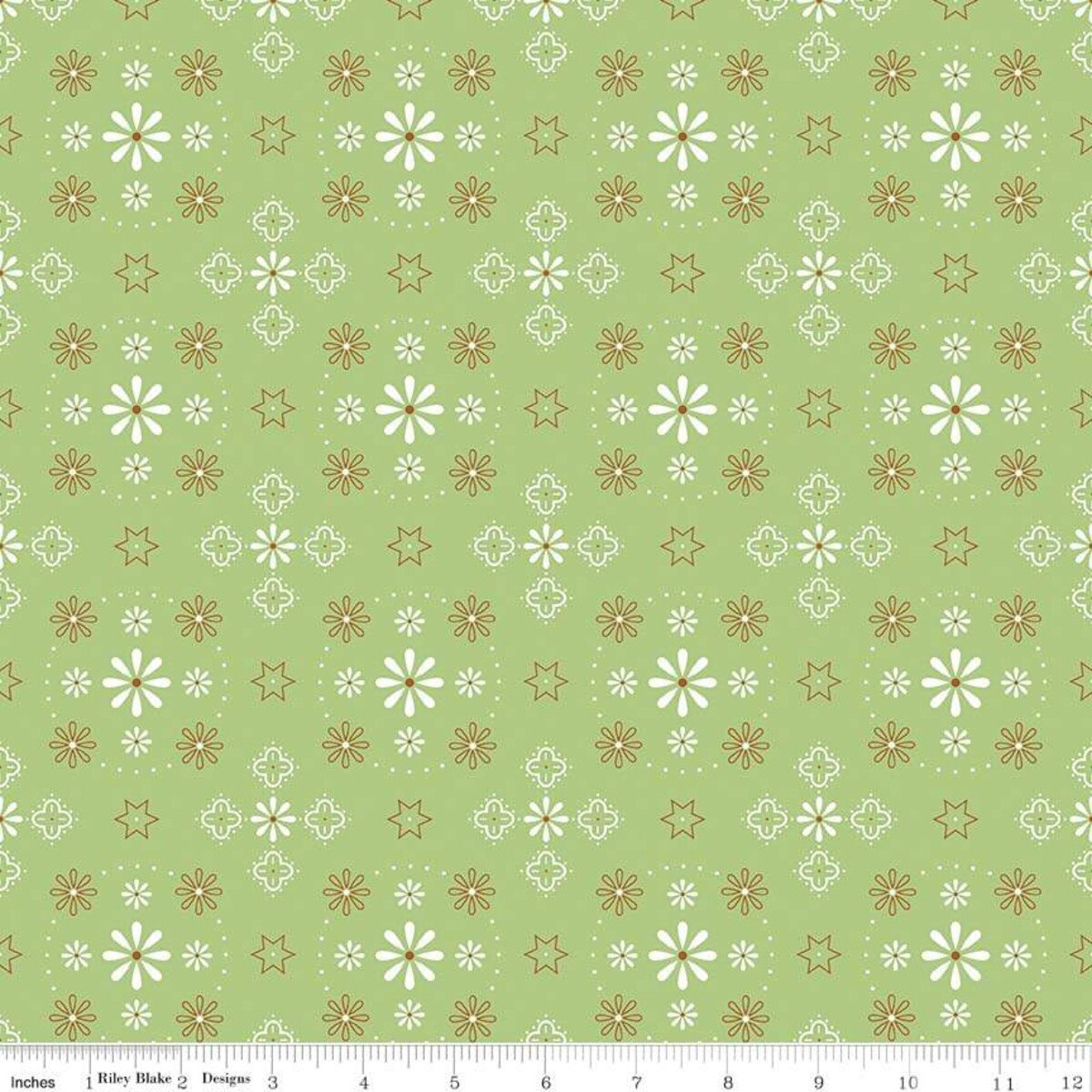 Bee Backings & Borders Bandana Green 108" Wide Yardage Lori Holt