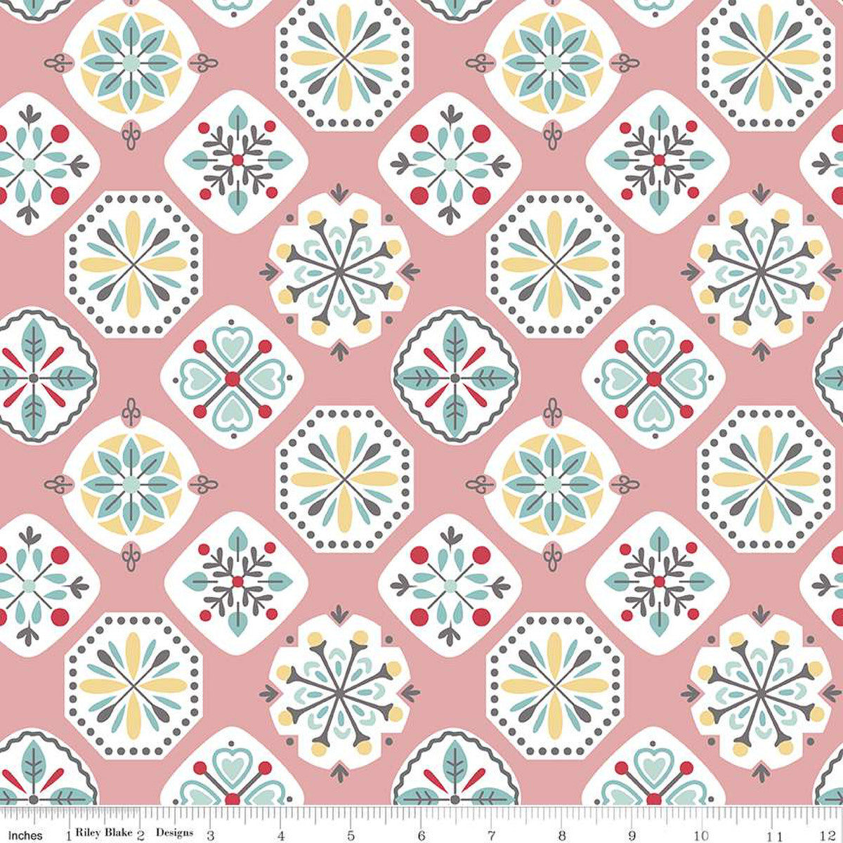 Stitch Coral 108" Wide Yardage Lori Holt
