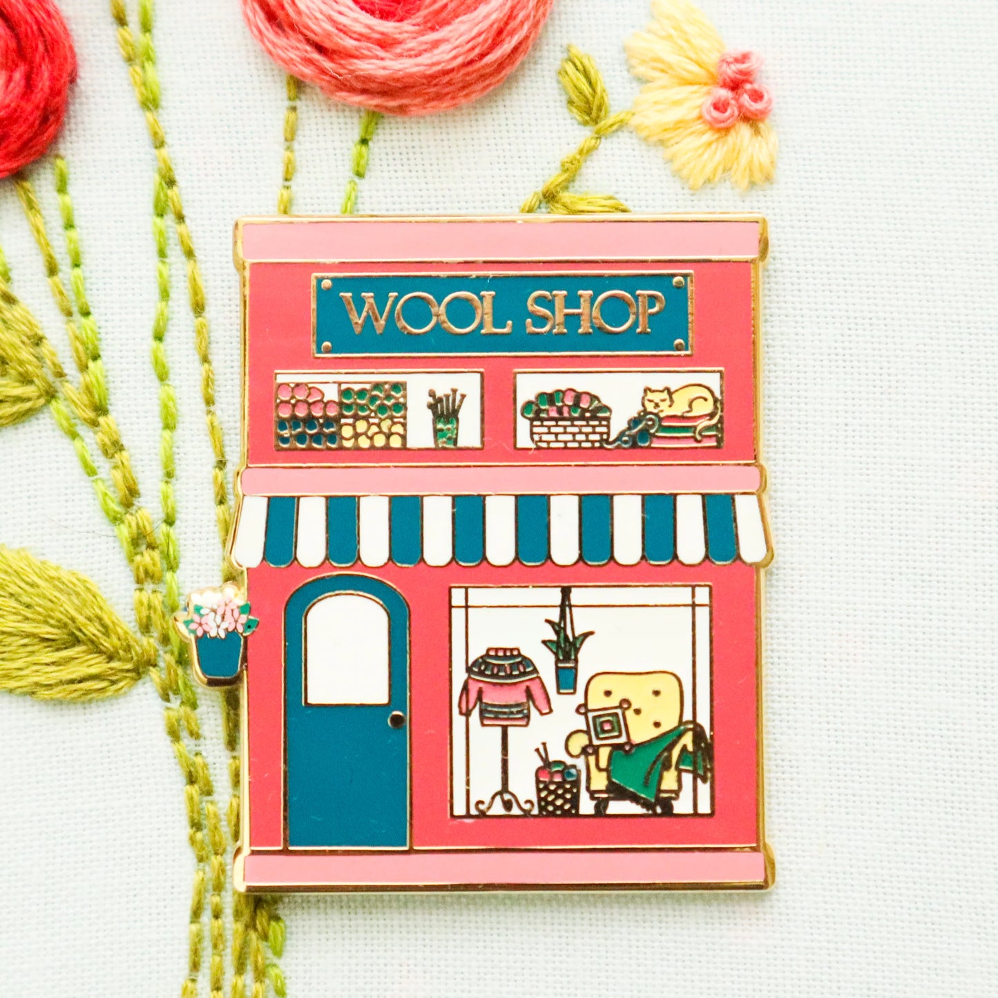 Wool Shop Magnetic Needle Minder by Flamingo Toes