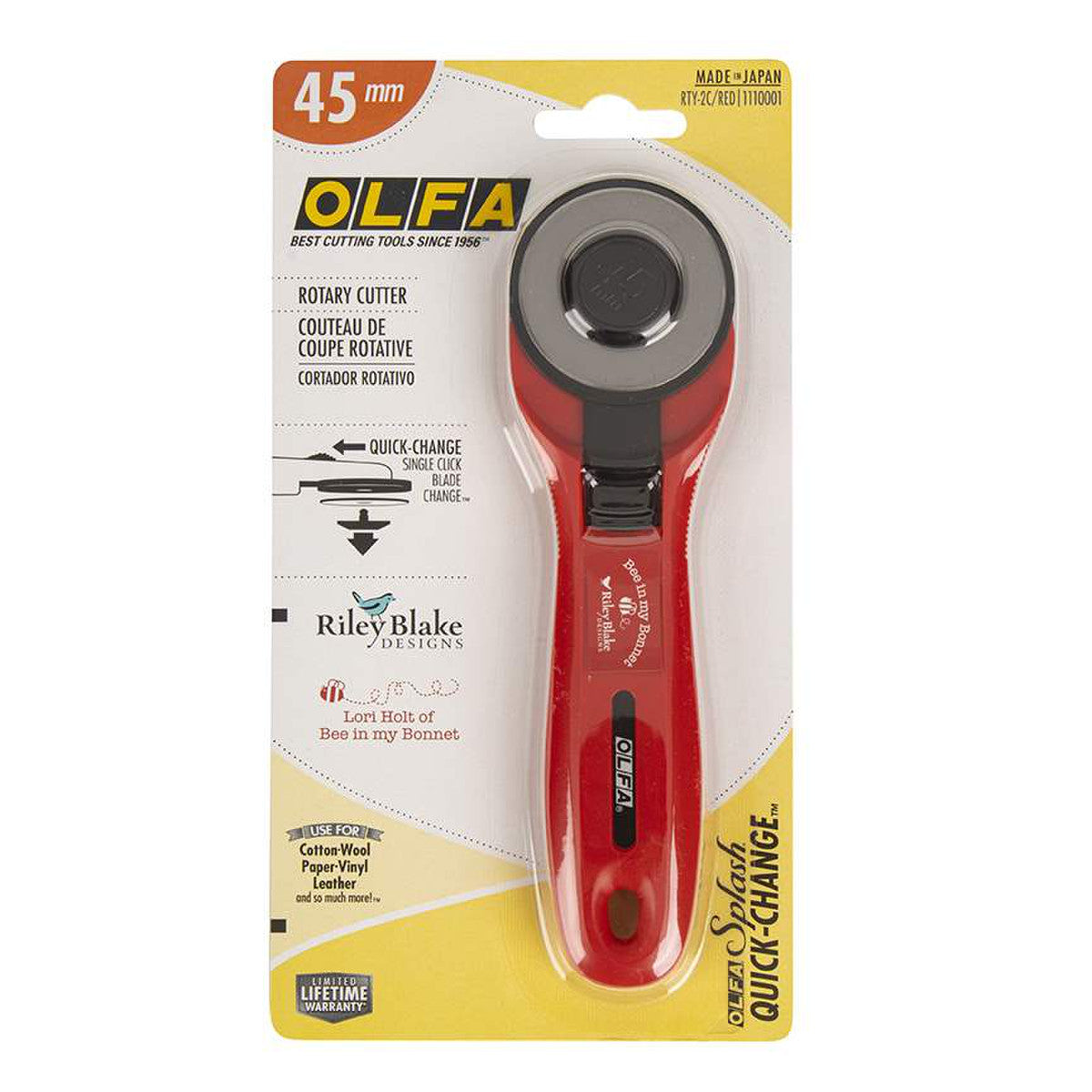 OLFA Quick-Change 45mm Rotary Cutter Lori Holt