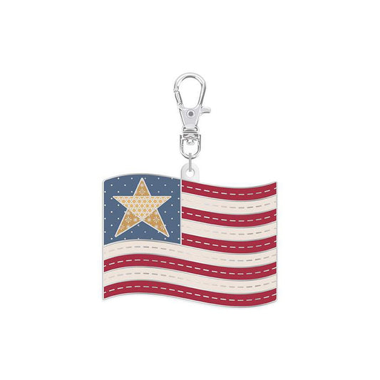Americana Flag Enamel Happy Charm Lori Holt of Bee in My Bonnet
