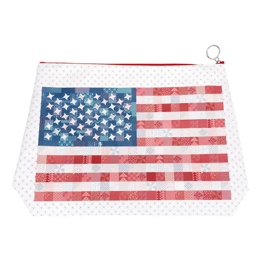 Americana Vinyl Zipper Project Bag Lori Holt of Bee in My Bonnet