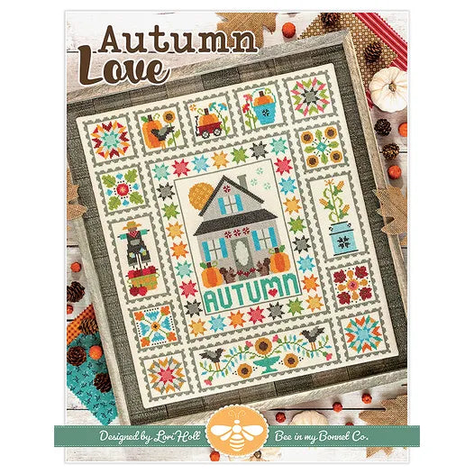 Autumn Love Cross Stitch Pattern Lori Holt of Bee in my Bonnet