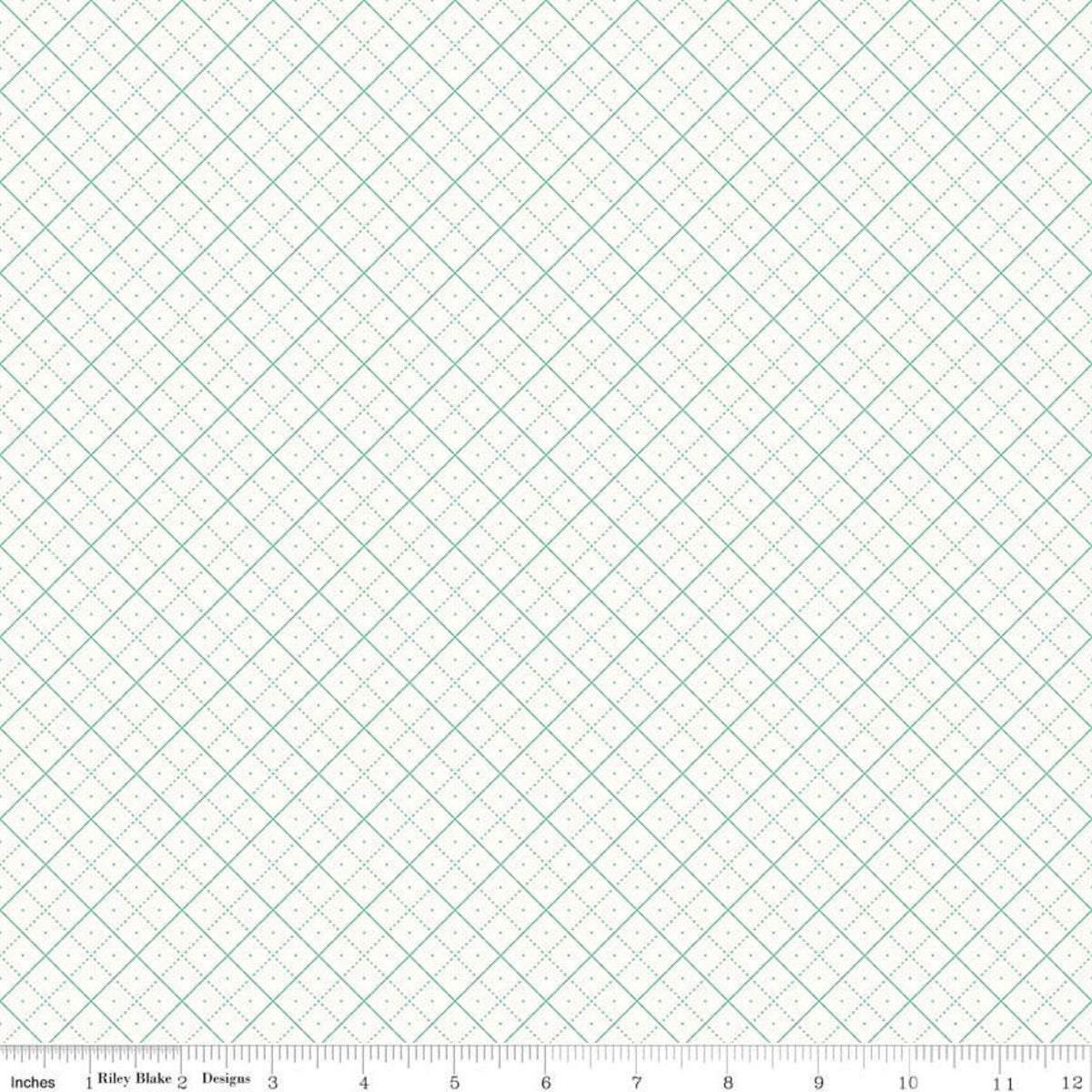 Bee Backgrounds Grid Teal by Lori Holt