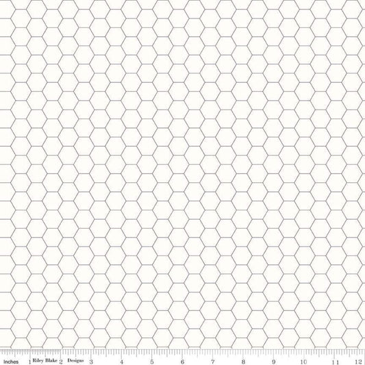 Bee Backgrounds Honeycomb Gray by Lori Holt