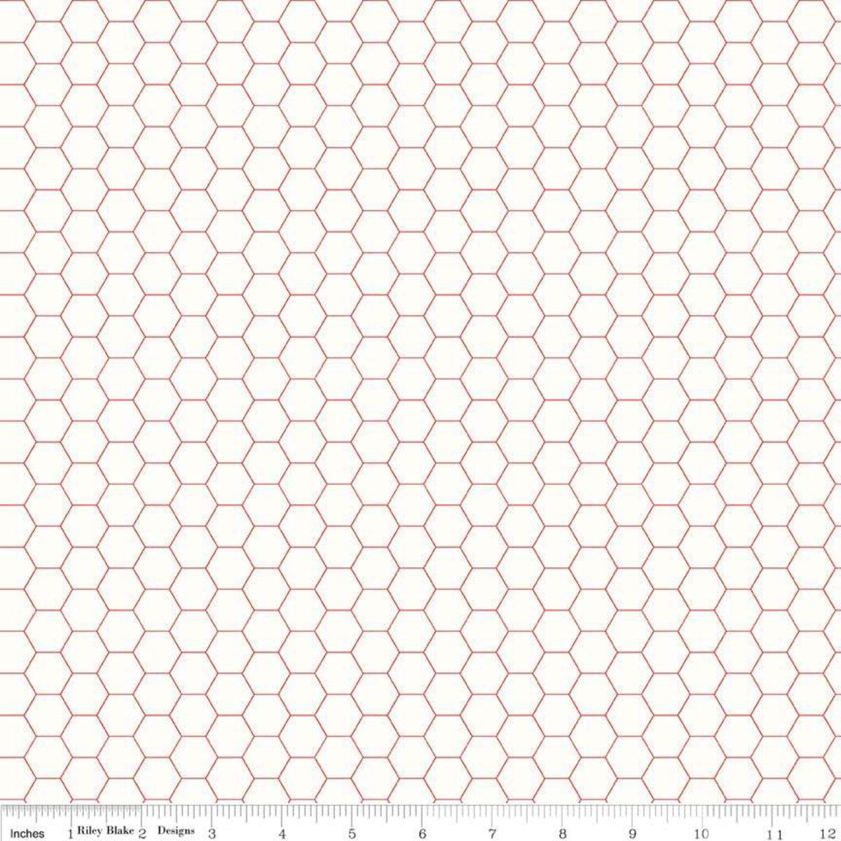 Bee Backgrounds Honeycomb Red by Lori Holt