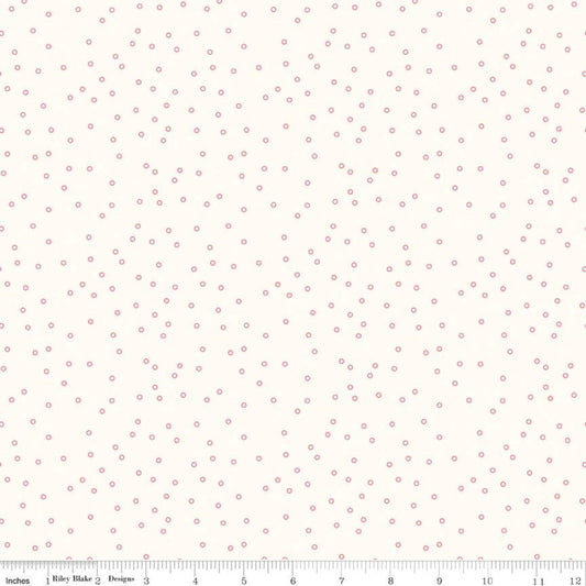 Bee Backgrounds Tiny Circles Coral by Lori Holt