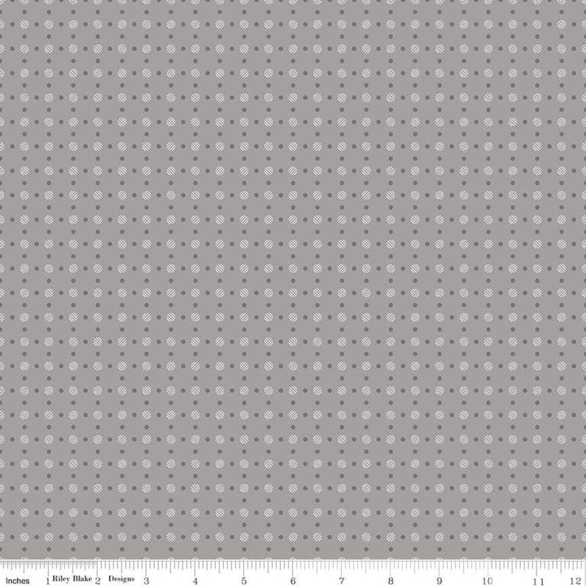 Bee Basics Polka Dot Gray Lori Holt for Riley Blake Designs