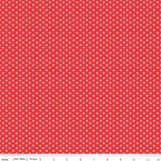 Bee Basics Tiny Daisy Red Lori Holt for Riley Blake Designs
