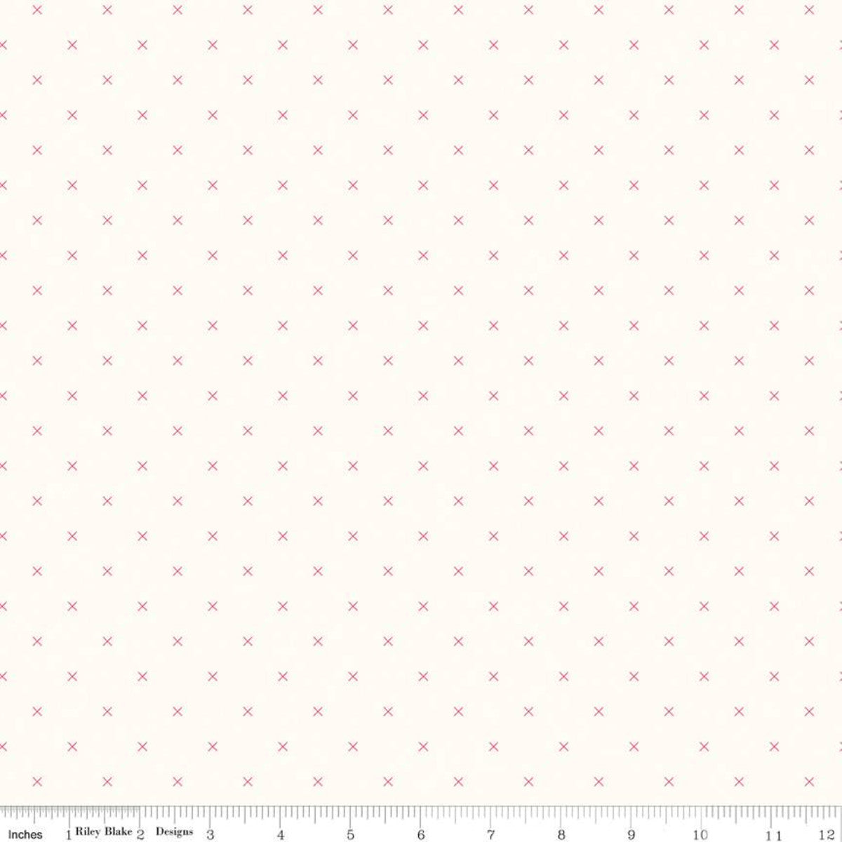 Bee Cross Stitch on Cloud Tea Rose by Lori Holt