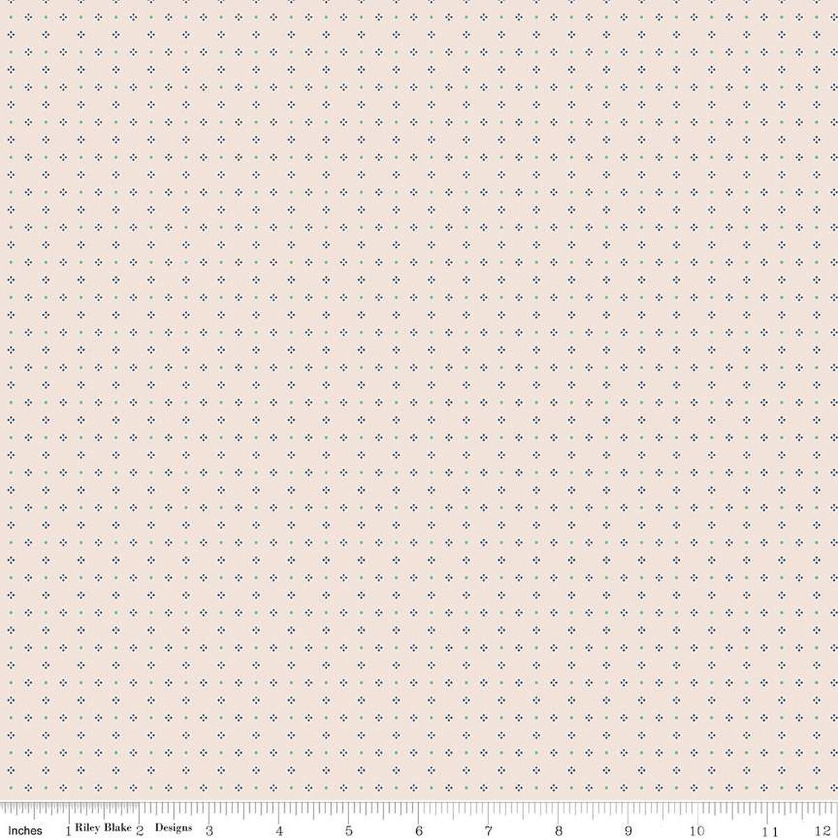 Bee Dots Thelma Denim Lori Holt for Riley Blake Designs