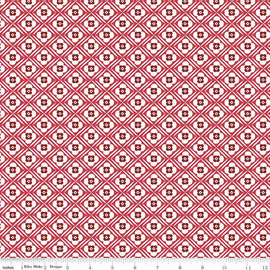 Bee Plaids Hugs Cayenne Lori Holt for Riley Blake Designs