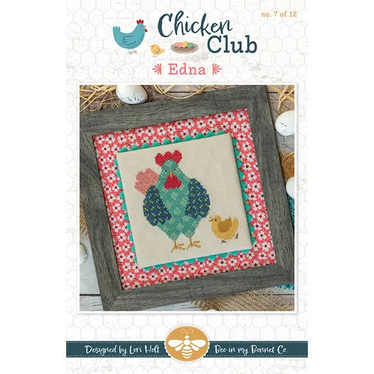 Edna Chicken Club #7 Cross Stitch Pattern Lori Holt of Bee in my Bonnet