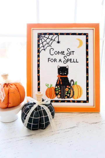 Come Sit for a Spell Cross Stitch Paper Pattern by Flamingo Toes