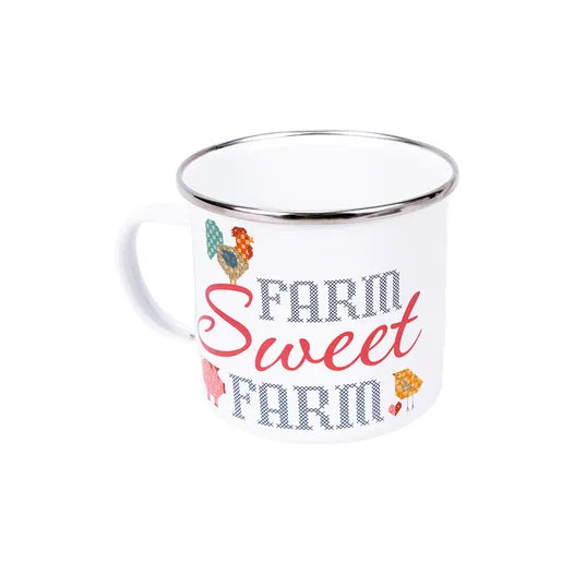 Farmer's Daughter Camp Style Enamel Tin Mug Lori Holt of Bee in My Bonnet