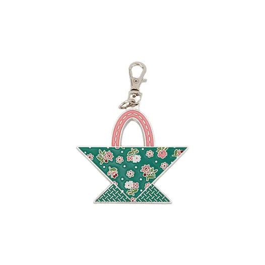 Gentler Times Flower Basket Enamel Happy Charm Lori Holt of Bee in My Bonnet