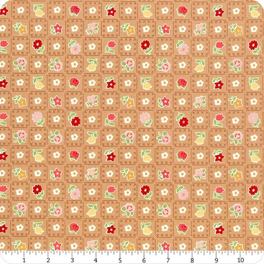 Granny Chic Garden Brown Yardage by Lori Holt