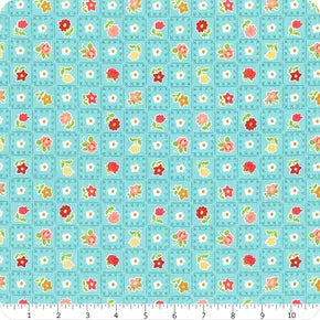 Granny Chic Garden Blue Yardage by Lori Holt