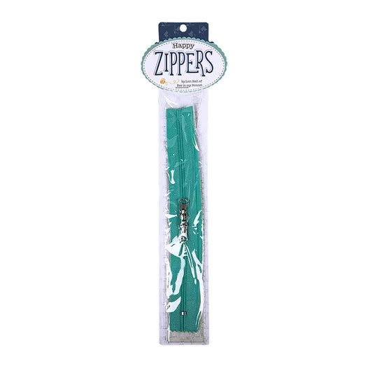 Happy Zipper 16" Aqua Lori Holt of Bee in my Bonnet
