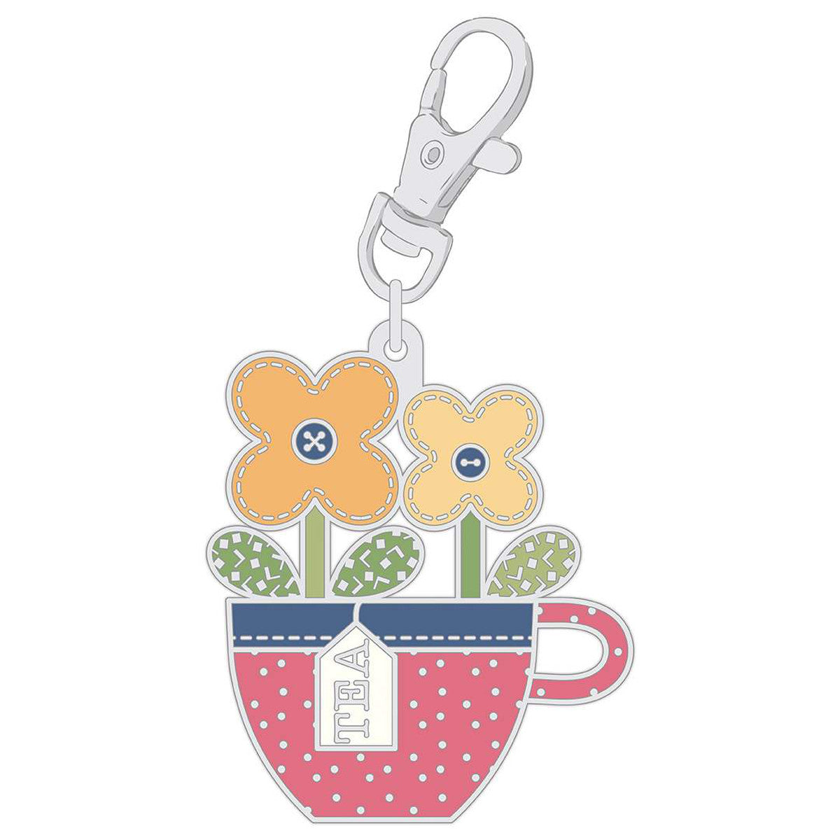 Home Town Teacup Enamel Happy Charm Lori Holt of Bee in my Bonnet