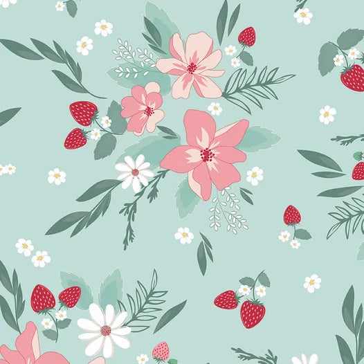 Berry Market Songbird Floral 108" Wide Yardage