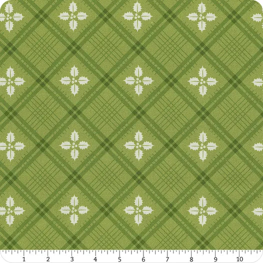 3-YD CUT-Home Town Holiday Lettuce Holly 108" Wide Yardage