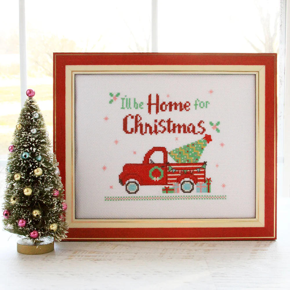 I'll be Home for Christmas Cross Stitch Pattern by Flamingo Toes