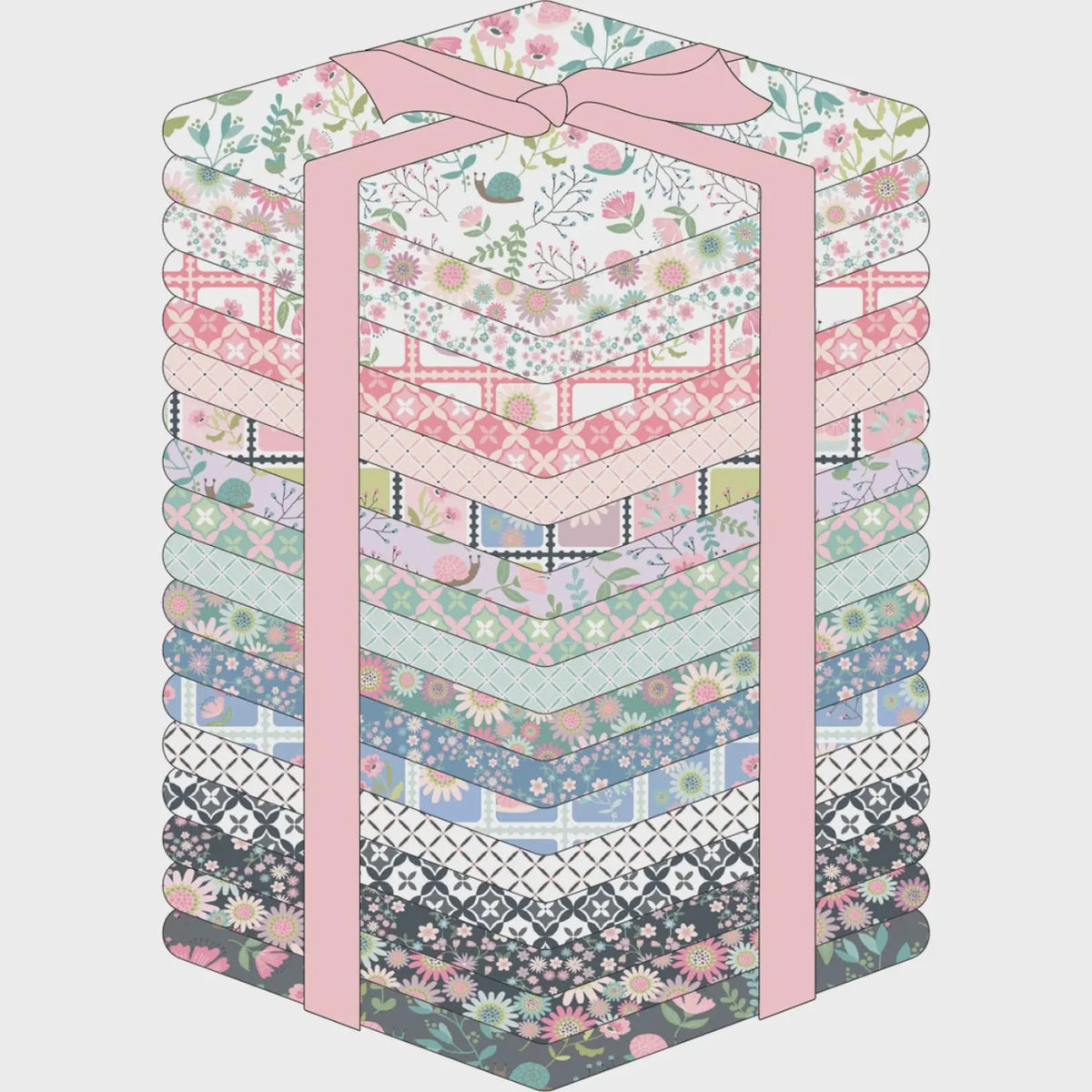 Le Petit Escargot Fat Quarter Bundle by Lori Woods for Poppie Cotton