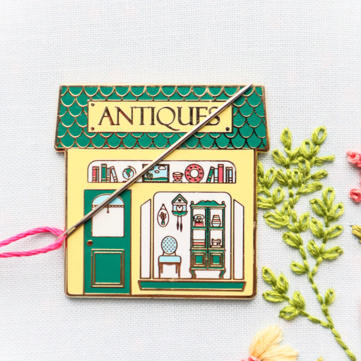 Antique Shop Magnetic Needle Minder by Flamingo Toes