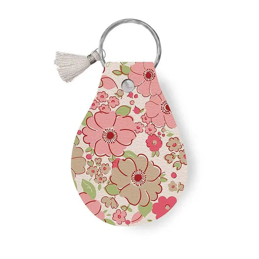Mercantile Leather Circle Keychain Riley Blake Designs