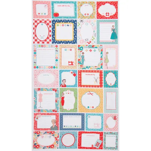 My Happy Place Label Panel Lori Holt for Riley Blake Designs