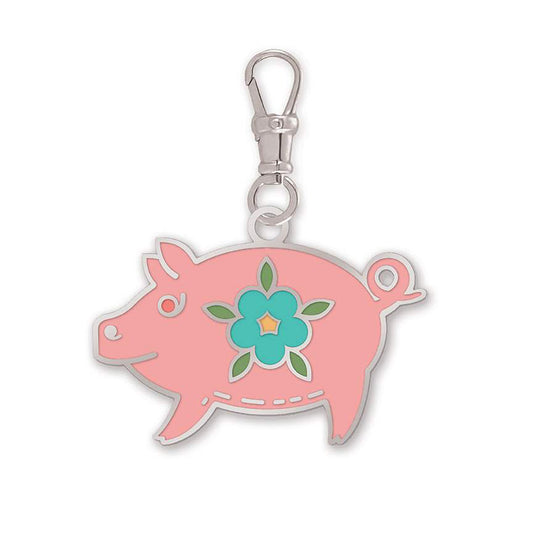 Mercantile Piggy Enamel Happy Charm Lori Holt of Bee in my Bonnet