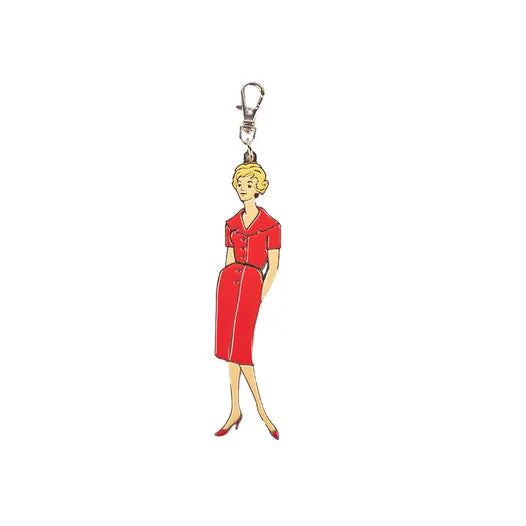 My Happy Place Red Vintage Lady Enamel Charm Lori Holt of Bee in my Bonnet