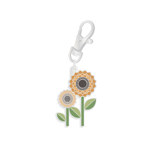 Autumn Sunflower Enamel Happy Charm Lori Holt of Bee in my Bonnet