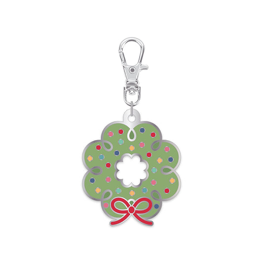 Home Town Holiday Wreath Enamel Happy Charm Lori Holt of Bee in my Bonnet