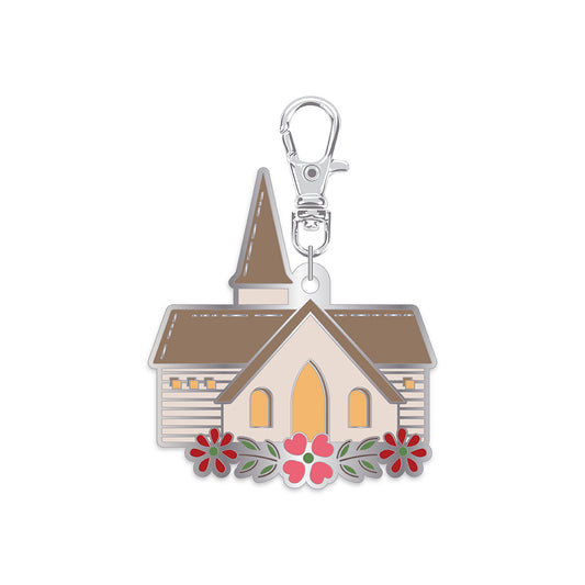 Home Town Holiday Chapel Enamel Happy Charm Lori Holt of Bee in my Bonnet