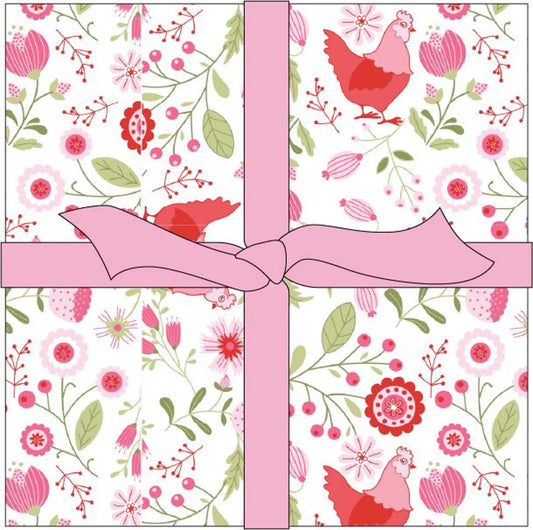 Smitten Chicken Charm Pack by Lori Woods for Poppie Cotton