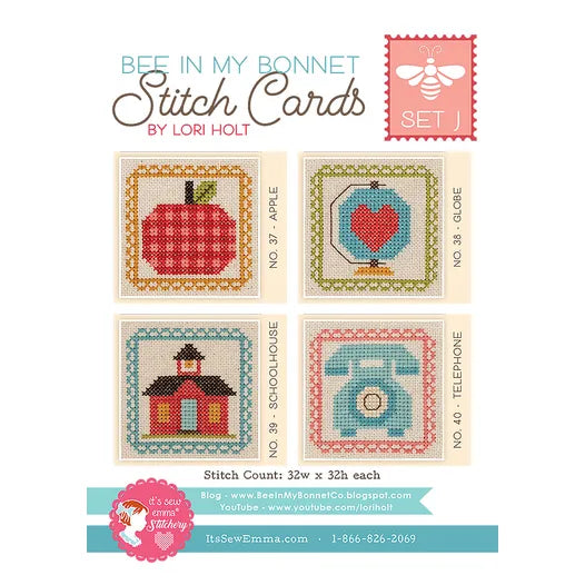 Bee in My Bonnet Stitch Cards Set J Lori Holt of Bee in my Bonnet