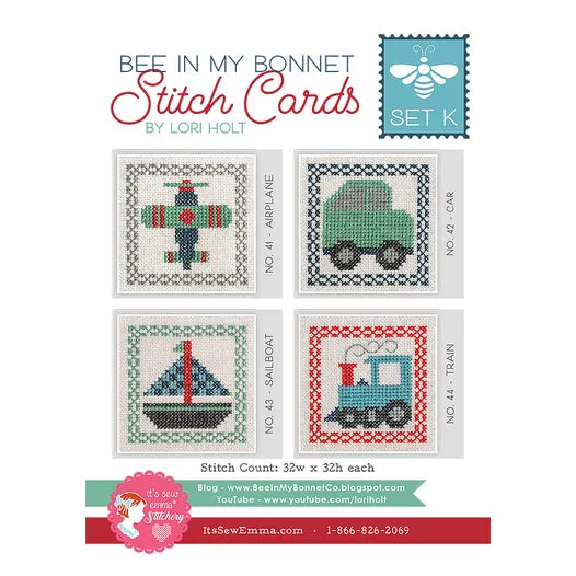 Bee in My Bonnet Stitch Cards Set K Lori Holt of Bee in my Bonnet
