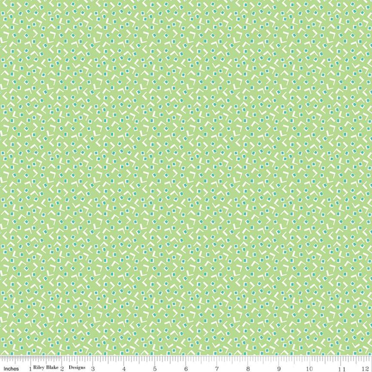 Vintage Happy 2 Tiny Squares Spring Green Lori Holt for Riley Blake Designs