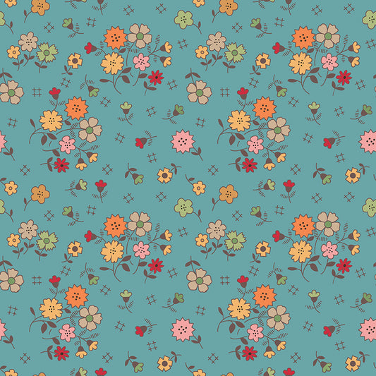 3-YD CUT-Autumn Floral Raindrop 108" Wide Yardage