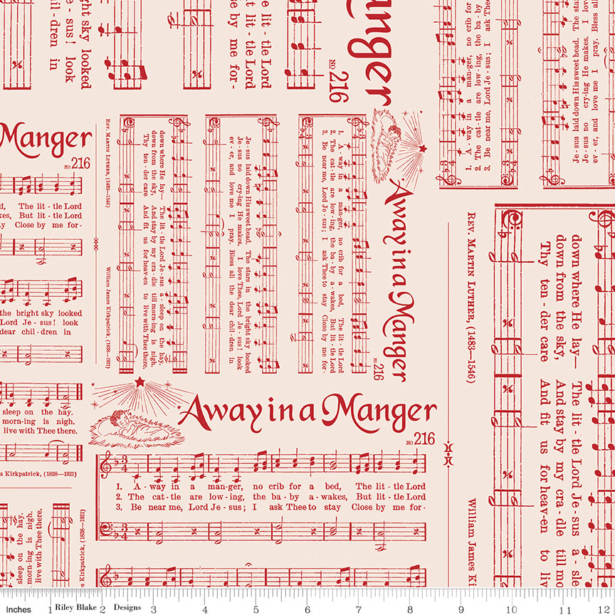 Home Town Holiday Schoolhouse Caroling 108" Wide Yardage