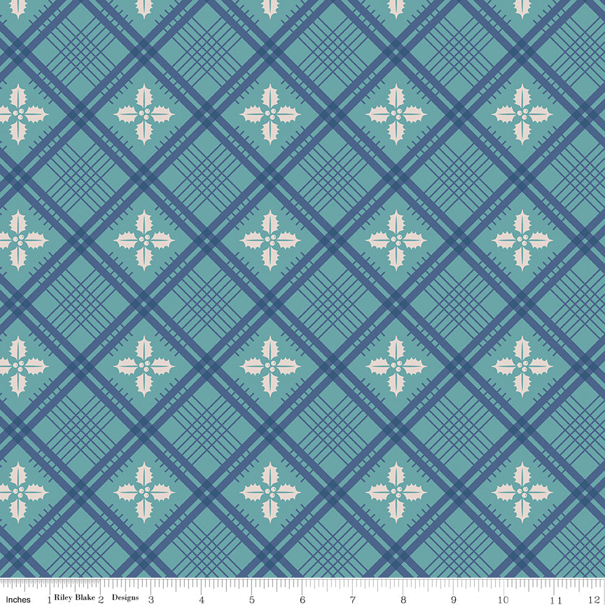 Home Town Holiday Holly Raindrop 108" Wide Yardage
