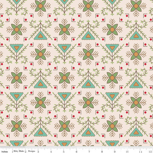 Home Town Holiday Basil Stitchery 108" Wide Yardage