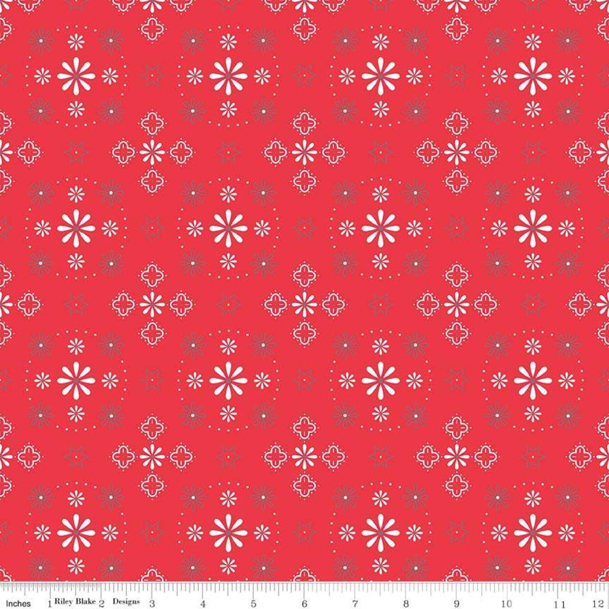 Bee Backings & Borders Bandana Red 108" Wide Yardage Lori Holt